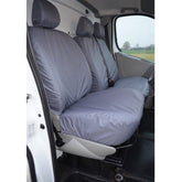 Renault Trafic 2006-2014 Driver (No Armrest) And Front Double Passenger Seat Covers - Grey